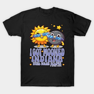 I Got Mooned In Indiana Total Solar Eclipse 2024 T-Shirt